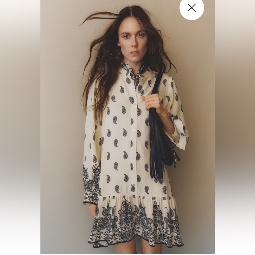 H&M Patterned Viscose Dress